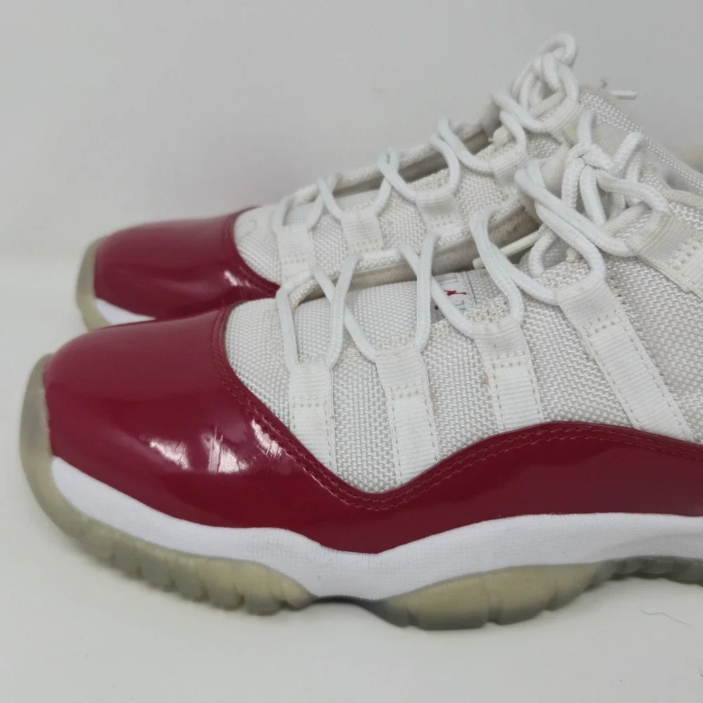 Air Jordan‎ 11 Retro Low Cherry 2016 White Red 528896-102 Size 7Y GS Women 8.5